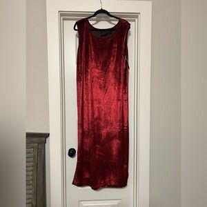Luxurious Velvet Maxi Dress in Rich Red